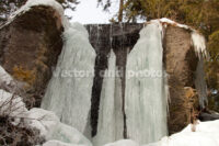 A frozen waterfall