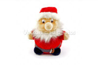 A koala-like figure in Santa Claus costume