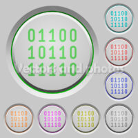 Binary code push buttons