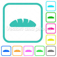 Bread vivid colored flat icons