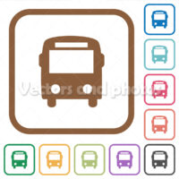 Bus simple icons