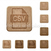 CSV file format wooden buttons