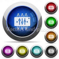 Chip tuning glossy buttons