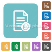 Copy document square flat icons