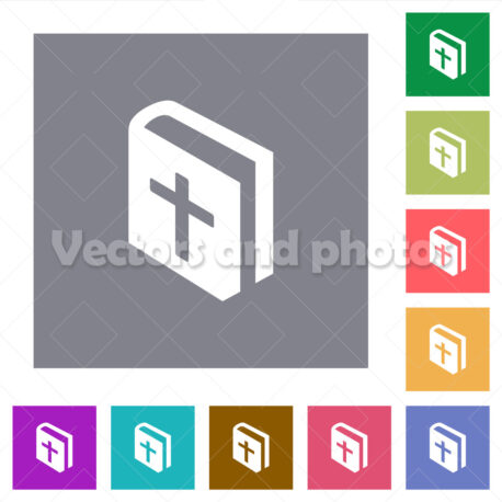 Holy bible square flat icons - Vektorok és fotók