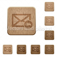 Mail reply to all recipient wooden buttons