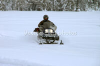 Man on a snowmobile