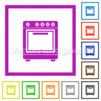 Oven flat framed icons