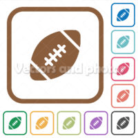 Rugby ball simple icons